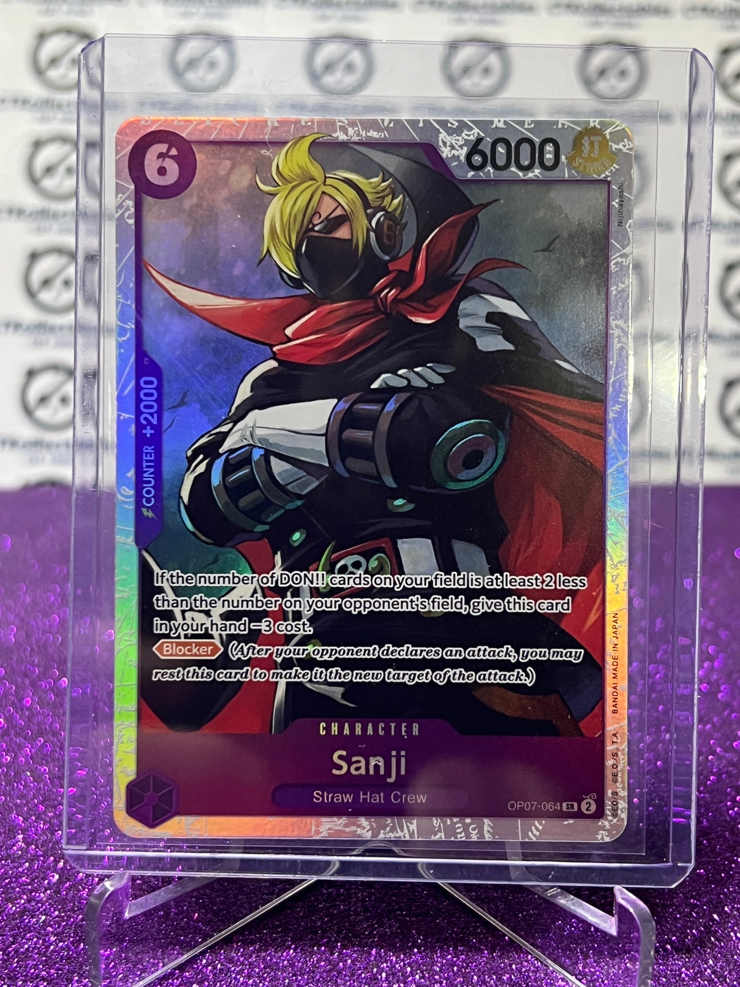 2024 ONE PIECE SANJI # OP07-064 SR FOIL 500 YEARS IN THE FUTURE CARD