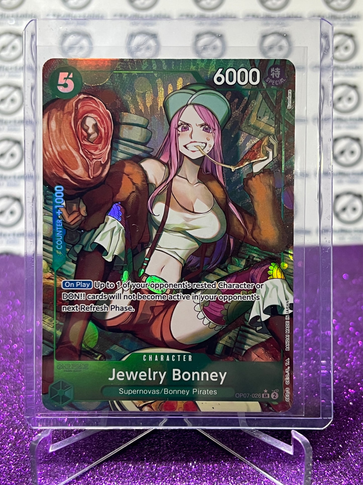 2024 ONE PIECE JEWELRY BONNEY # OP07-026 SR * FOIL 500 YEARS IN THE FUTURE CARD