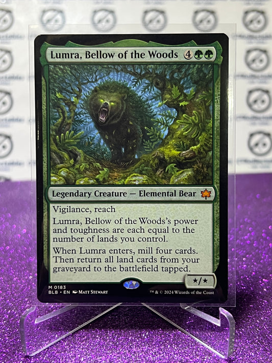 2024 MAGIC THE GATHERING BLOOMBURROW LUMRA, BELLOW OF THE WOODS # M 0183 NON-FOIL LEGENDARY CREATURE-ELEMENTAL BEAR MYSTIC CARD