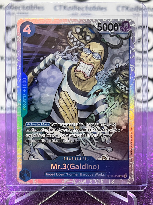 2026 ONE PIECE THE TIME OF BATTLE MR.3(GALDINO) # OP16-056 SR  FOIL TCG CARD