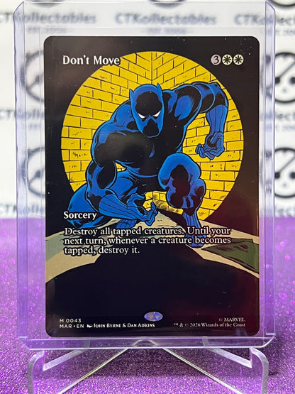 2026 MAGIC THE GATHERING / MARVEL SUPER HEROES DON'T MOVE # M 0043 BORDERLESS MYSTIC NON-FOIL CARD