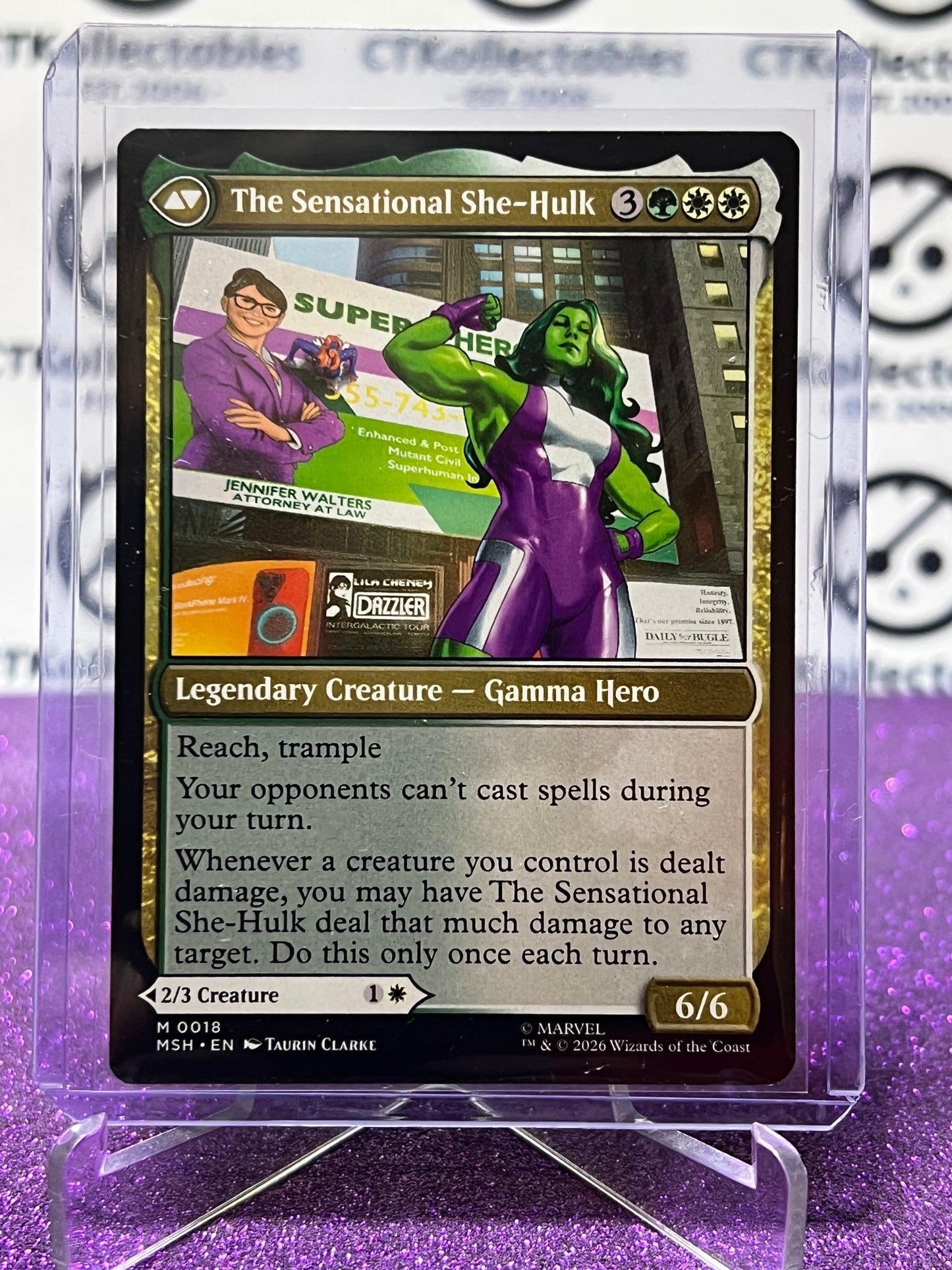 2026 MAGIC THE GATHERING / MARVEL SUPER HEROES THE SENSATIONAL SHE-HULK / JENNIFER WALTERS # M 0018 MYSTIC NON-FOIL CARD