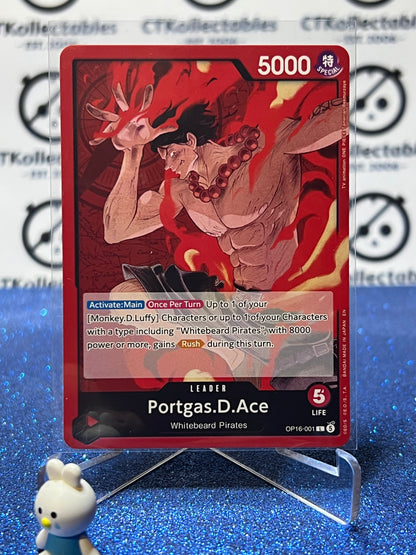2026 ONE PIECE THE TIME OF BATTLE PORTGAS.D.ACE OP16-001 L NON-FOIL TCG CARD