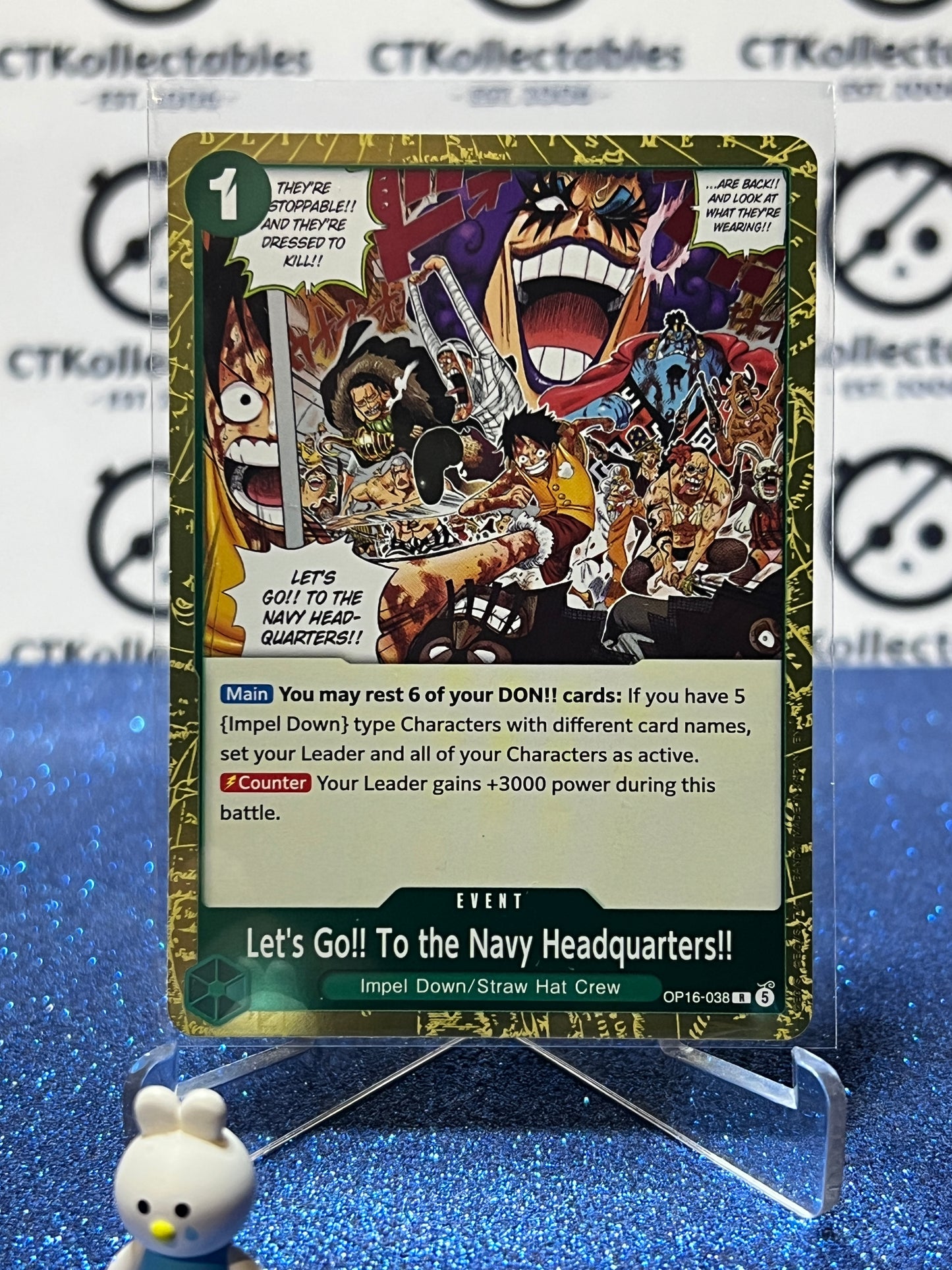 2026 ONE PIECE THE TIME OF BATTLE LET'S GO!! TO THE NAVY HEADQUARTERS!! # OP16-038 R FOIL TCG CARD