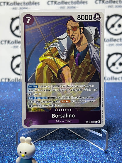 2026 ONE PIECE THE TIME OF BATTLE BORSALINO # OP16-073 R FOIL TCG CARD