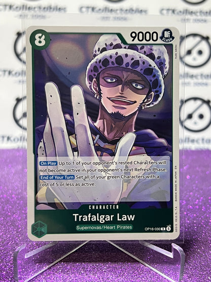 2026 ONE PIECE THE TIME OF BATTLE TRAFALGAR LAW # OP16-030 R  FOIL TCG CARD