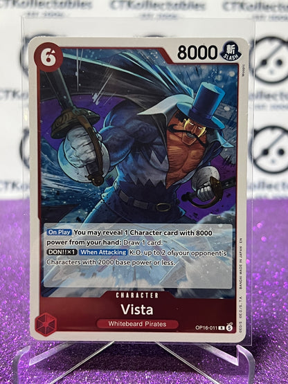 2026 ONE PIECE THE TIME OF BATTLE VISTA # OP16-011 R  FOIL TCG CARD