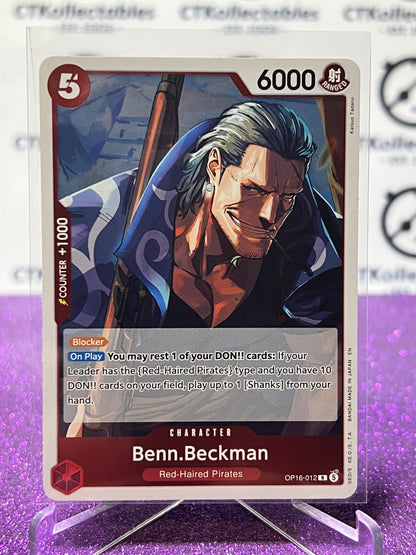 2026 ONE PIECE THE TIME OF BATTLE BENN.BECKMAN # OP16-012 R  FOIL TCG CARD
