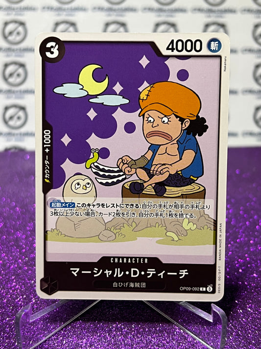 2024 ONE PIECE MARSHALL D. TEACH # OP09-092 C EMPERORS IN THE NEW WORLD JAPANESE CARD