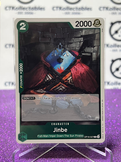 2026 ONE PIECE THE TIME OF BATTLE JINBE # OP16-027 R  FOIL TCG CARD
