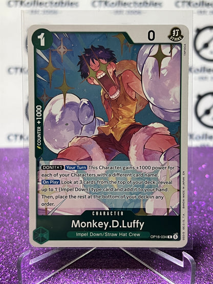 2026 ONE PIECE THE TIME OF BATTLE MONKEY.D.LUFFY # OP16-034 R  FOIL TCG CARD