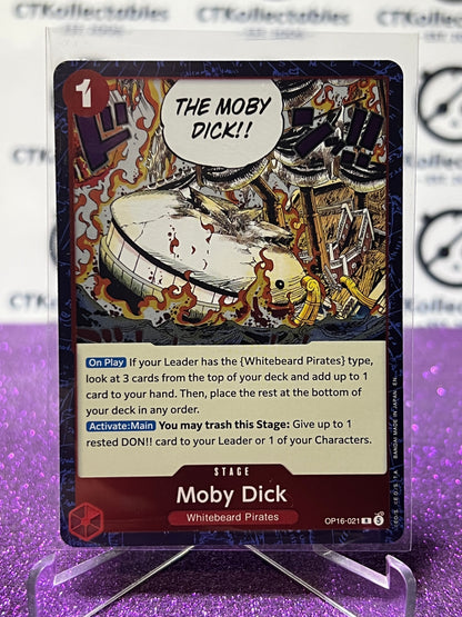 2026 ONE PIECE THE TIME OF BATTLE MOBY DICK # OP16-021 R  FOIL TCG CARD