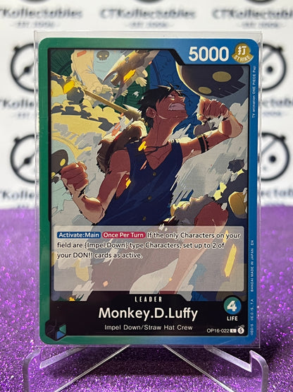 2026 ONE PIECE THE TIME OF BATTLE MONKEY.D.LUFFY # OP16-022 L NON-FOIL TCG CARD