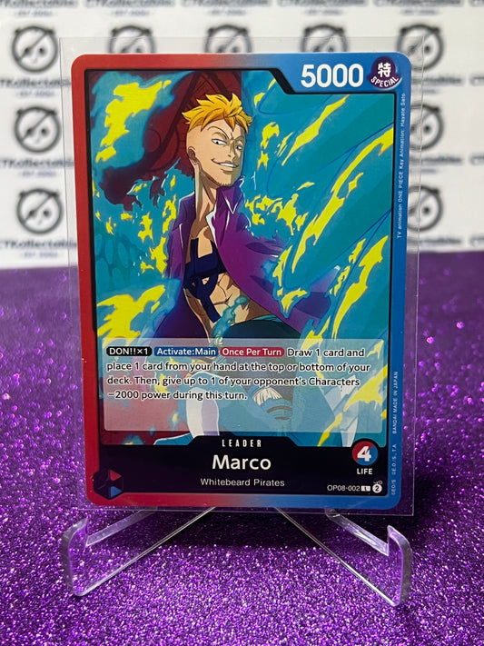 2024 ONE PIECE MARCO # OP08-002  L  TWO LEGENDS LEADER NON-FOIL CARD