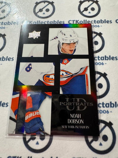 2024-25 Upper Deck Hockey Noah Dobson UD Portraits BLACK #P-7 Islanders