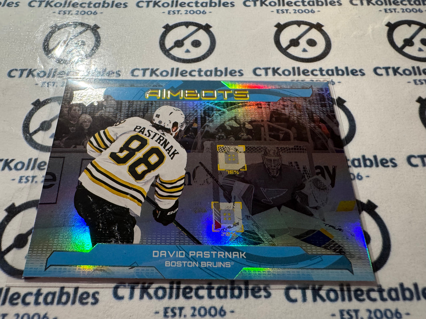 2024-25 Upper Deck Hockey David Pastrnak AIMBOTS #AB-8 Bruins
