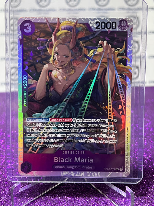 2024 ONE PIECE BLACK MARIA # OP08-074 SR TWO LEGENDS CARD