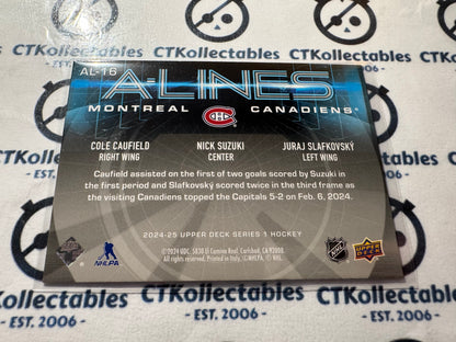 2024-25 Upper Deck Hockey Caulfield/Suzuki/Slafkovsky A-Lines #AL-16 Canadiens