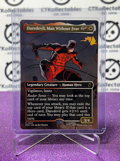2026 MAGIC THE GATHERING / MARVEL SUPER HEROES DAREDEVIL, MAN WITHOUT FEAR # R 0324 NON-FOIL BORDERLESS  CARD