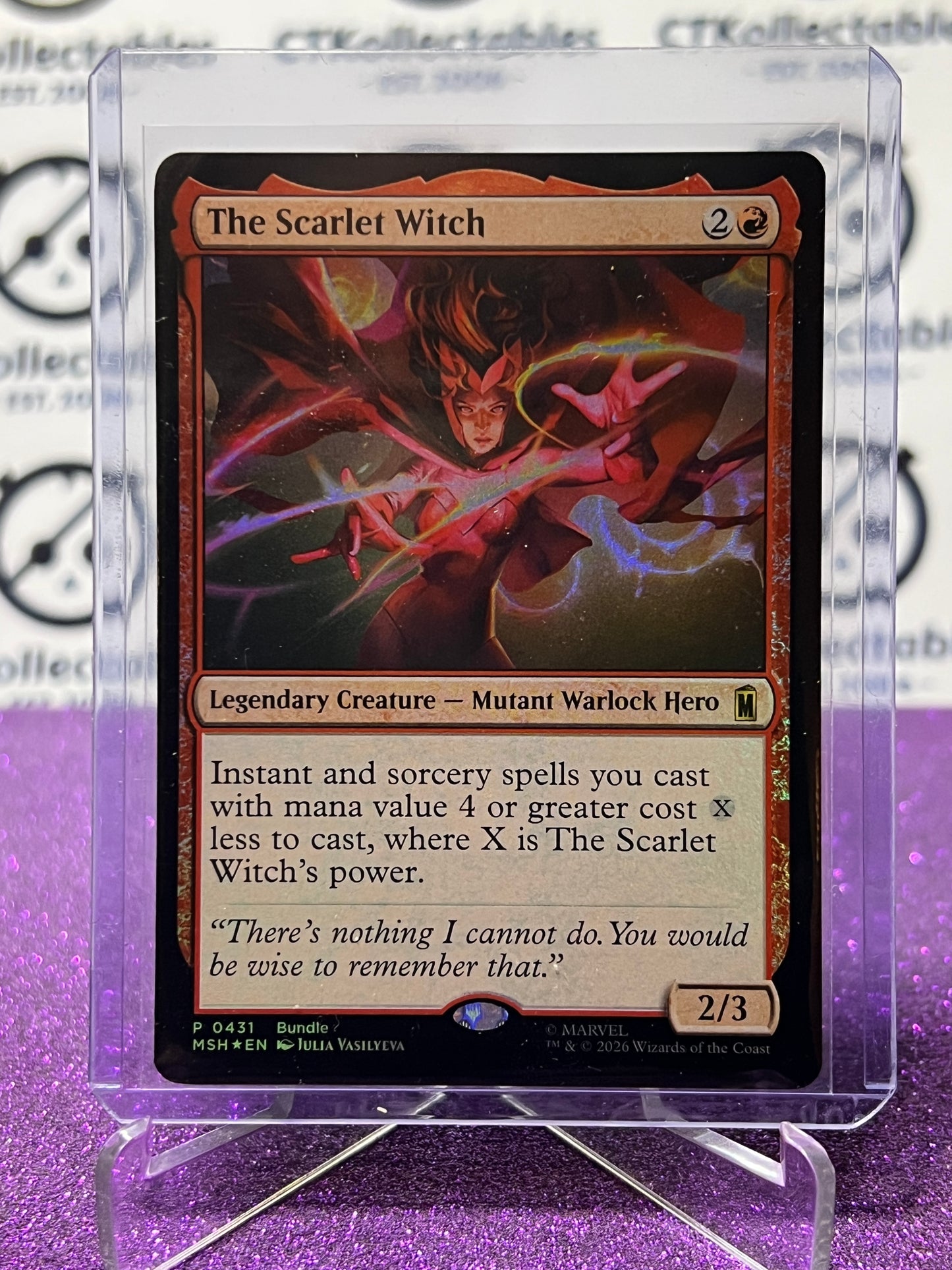 2026 MAGIC THE GATHERING / MARVEL SUPER HEROES THE SCARLET WITCH # P 0431 FOIL PROMO  CARD