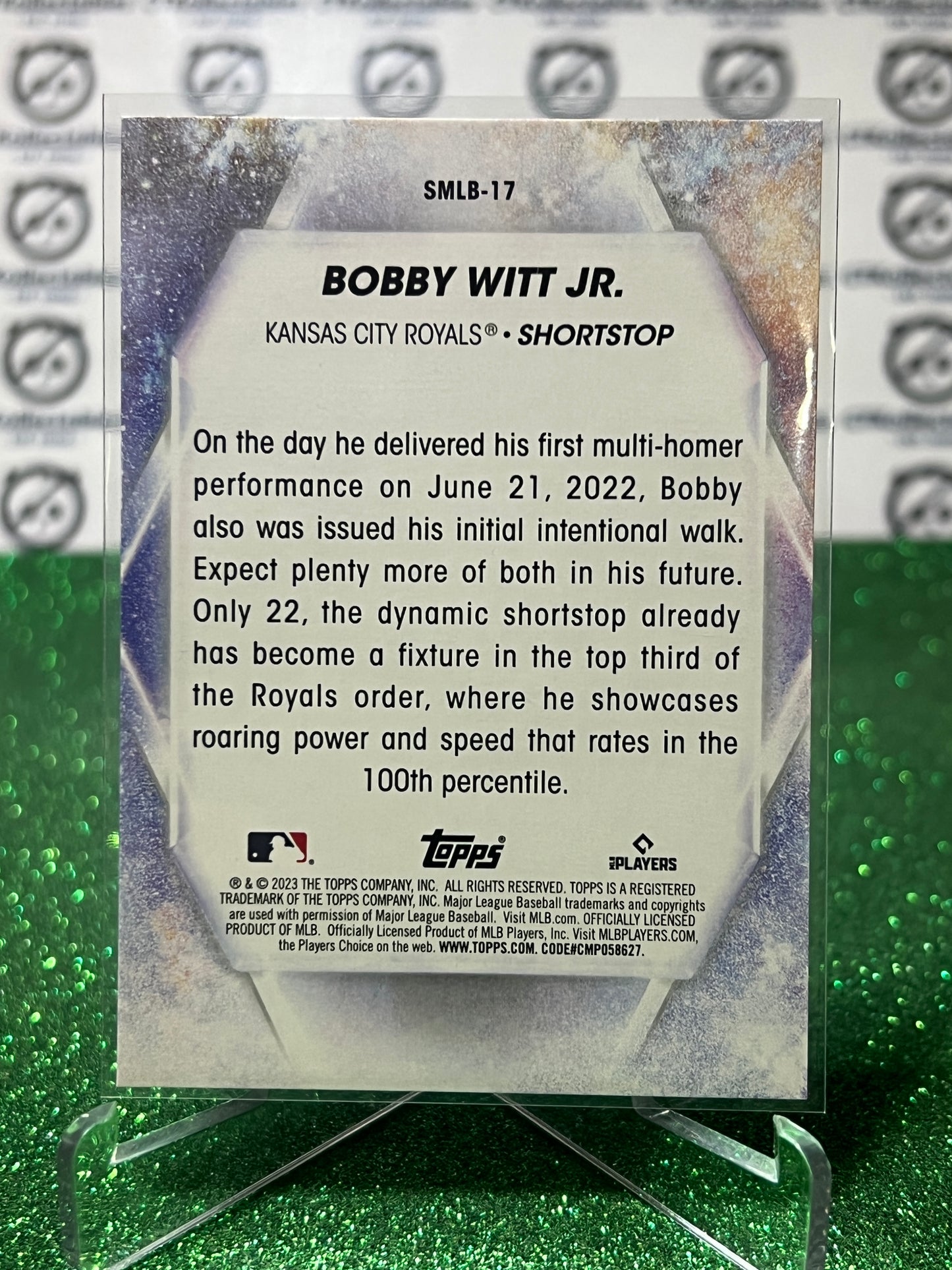 2023 TOPPS BOBBY WITT JR. # SMLB-17 KANSAS CITY ROYALS BASEBALL CARD