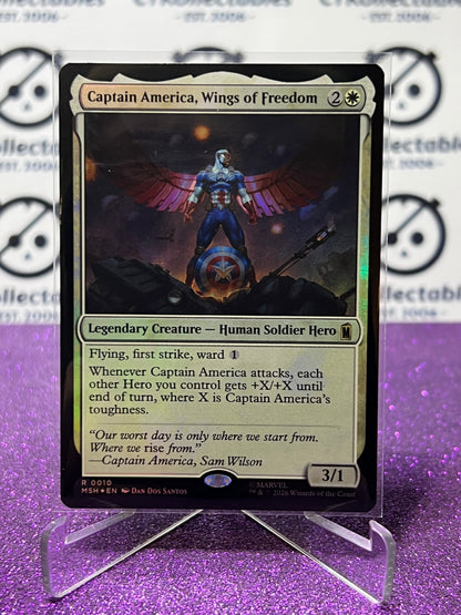2026 MAGIC THE GATHERING / MARVEL SUPER HEROES CAPTAIN AMERICA, WINGS OF FREEDOM # R 0010 FOIL TCG  CARD