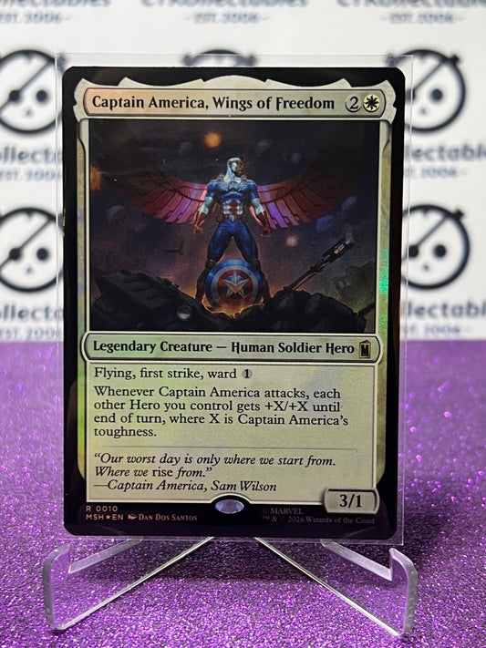 2026 MAGIC THE GATHERING / MARVEL SUPER HEROES CAPTAIN AMERICA, WINGS OF FREEDOM # R 0010 FOIL TCG  CARD