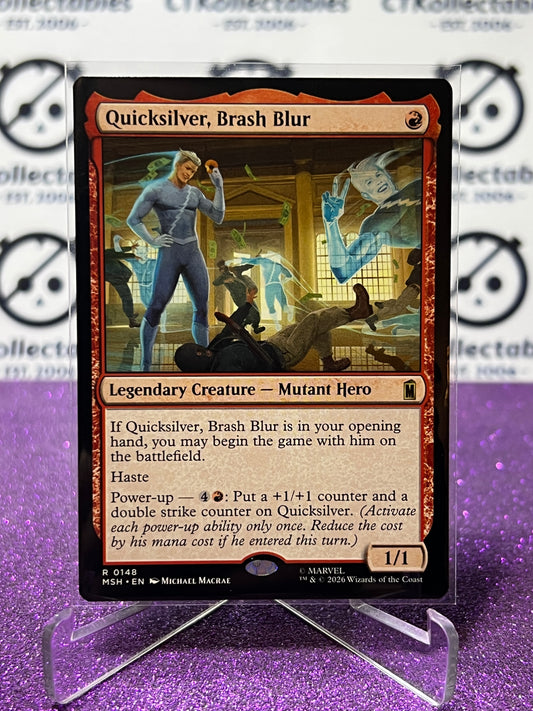 2026 MAGIC THE GATHERING / MARVEL SUPER HEROES QUICKSILVER, BRASH BLUR # R 0148 NON-FOIL TCG  CARD