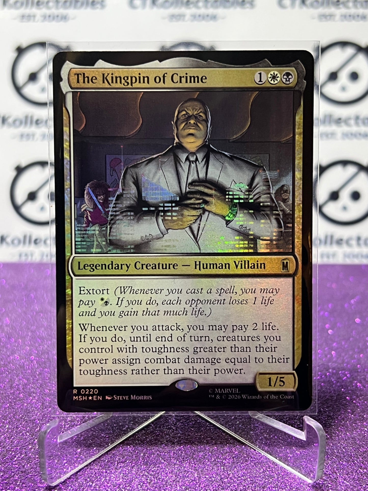 2026 MAGIC THE GATHERING / MARVEL SUPER HEROES THE KINGPIN OF CRIME # R 0220 FOIL TCG  CARD