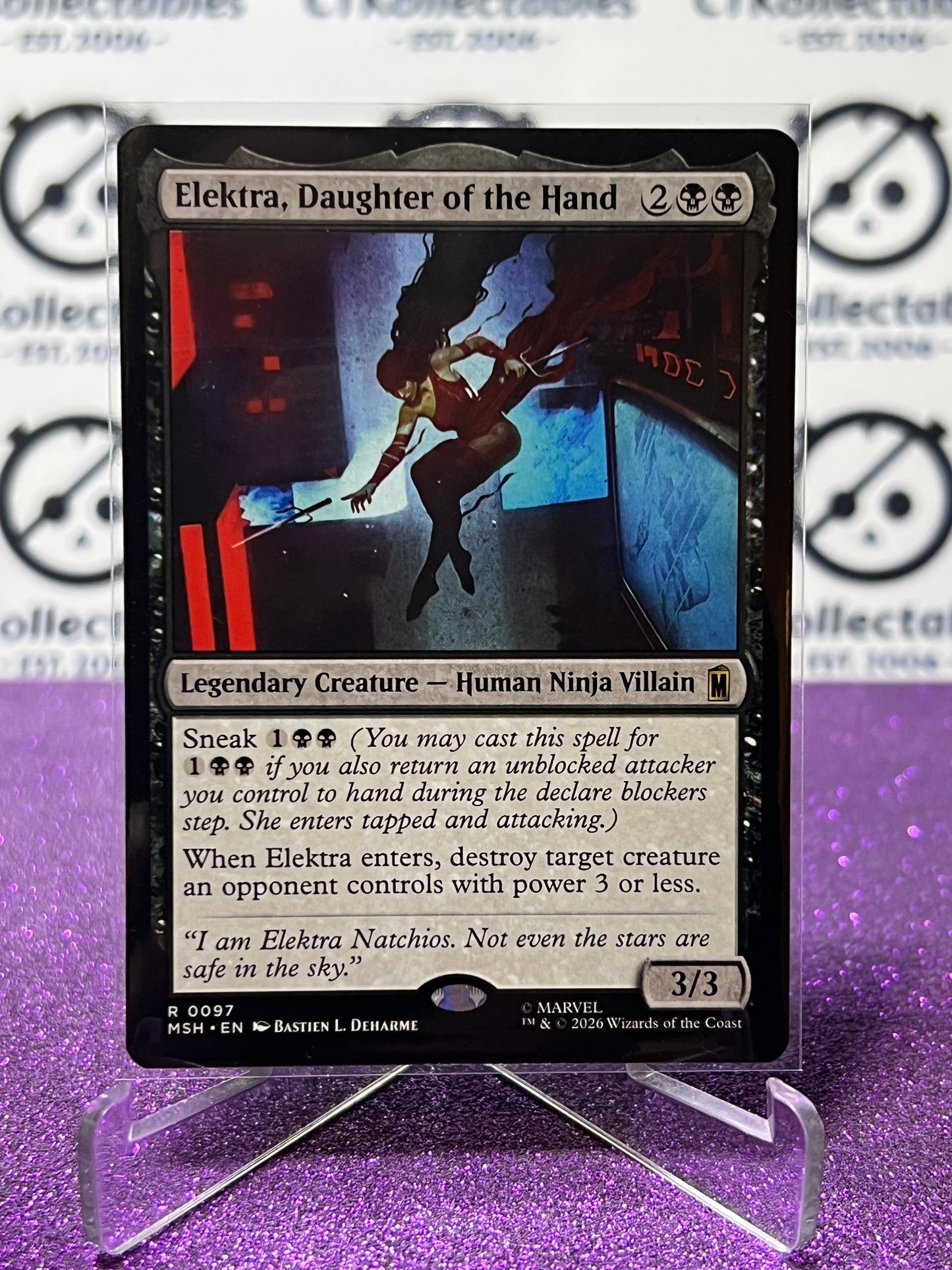 2026 MAGIC THE GATHERING / MARVEL SUPER HEROES ELEKTRA, DAUGHTER OF THE HAND # R 0097 NON-FOIL TCG  CARD