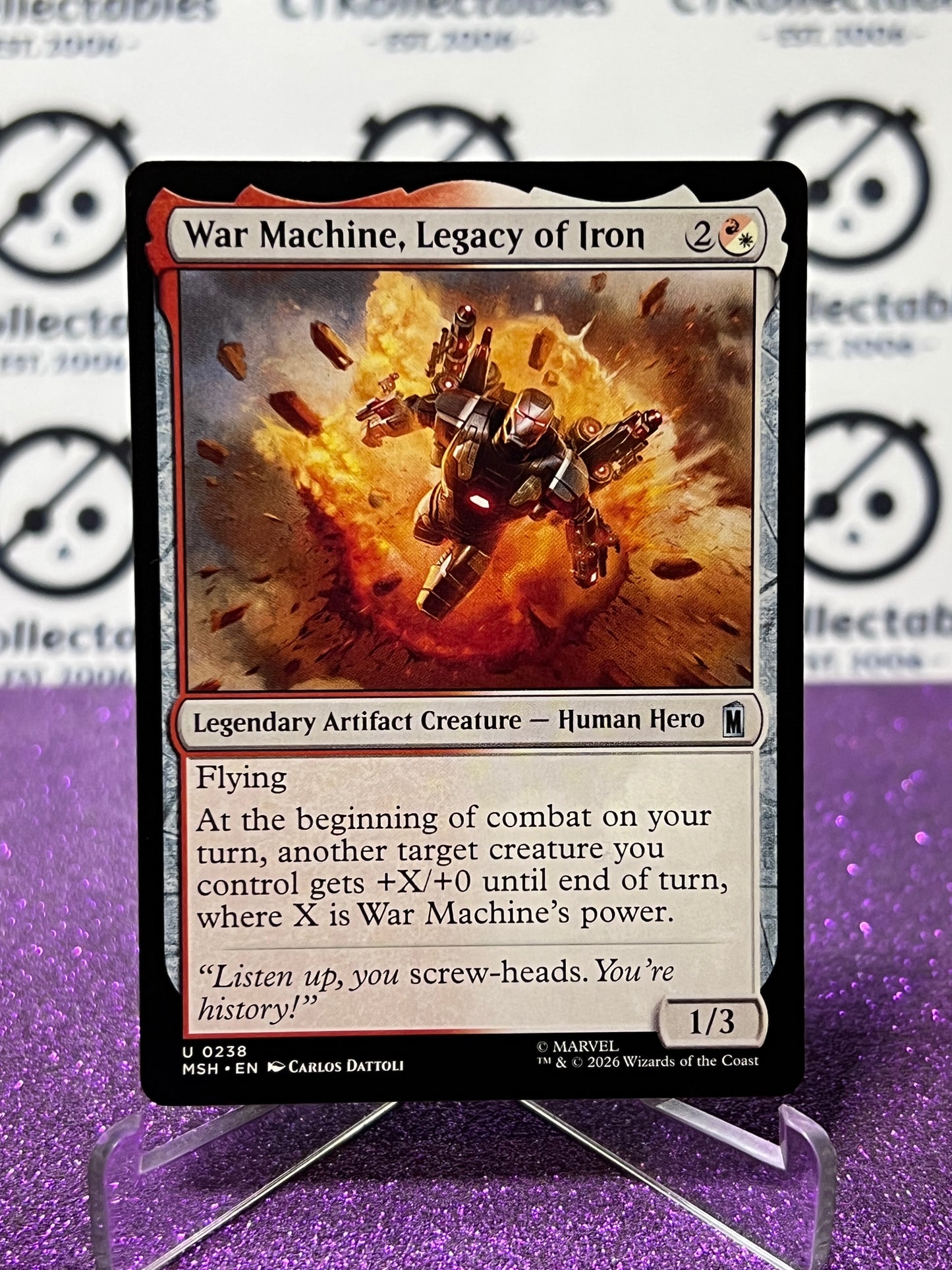 2026 MAGIC THE GATHERING / MARVEL SUPER HEROES WAR MACHINE, LEGACY OF IRON # U 0238 NON-FOIL TCG  CARD