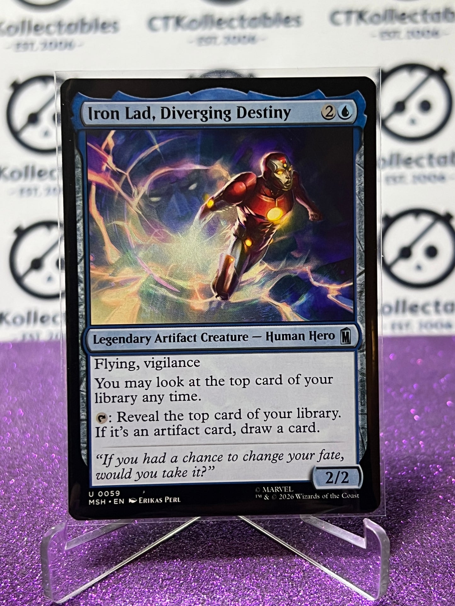 2026 MAGIC THE GATHERING / MARVEL SUPER HEROES IRON LAD, DIVERGING DESTINY # U 0059 NON-FOIL TCG  CARD