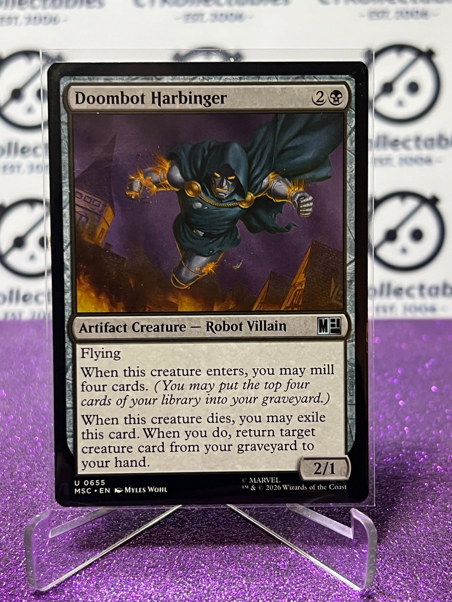 2026 MAGIC THE GATHERING / MARVEL SUPER HEROES DOOMBOT HARBINGER # U 0655 NON-FOIL TCG  CARD