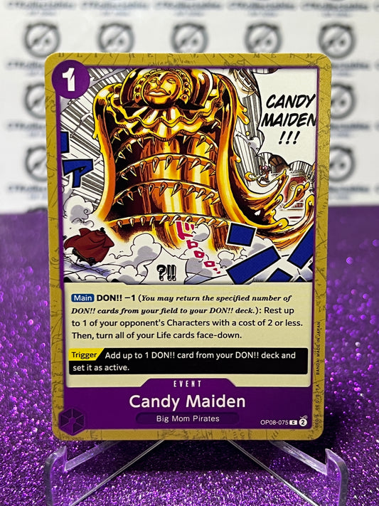 2024 ONE PIECE CANDY MAIDEN # OP08-075 GOLD BORDER NON-FOIL TWO LEGENDS CARD