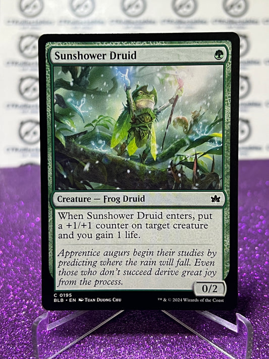 2024 MAGIC THE GATHERING BLOOMBURROW SUNSHOWER DRUID # C 0195 NON-FOIL CREATURE - FROG DRUID CARD