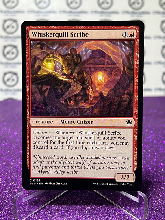 2024 MAGIC THE GATHERING BLOOMBURROW WHISKERQUILL SCRIBE # C 0161 NON-FOIL CREATURE - MOUSE CITIZEN CARD