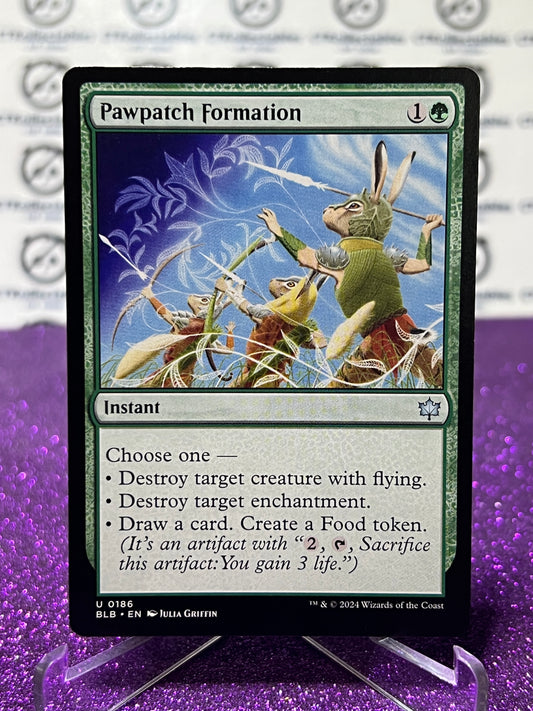 2024 MAGIC THE GATHERING BLOOMBURROW PAWPATCH FORMATION # U 0186 NON-FOIL INSTANT CARD