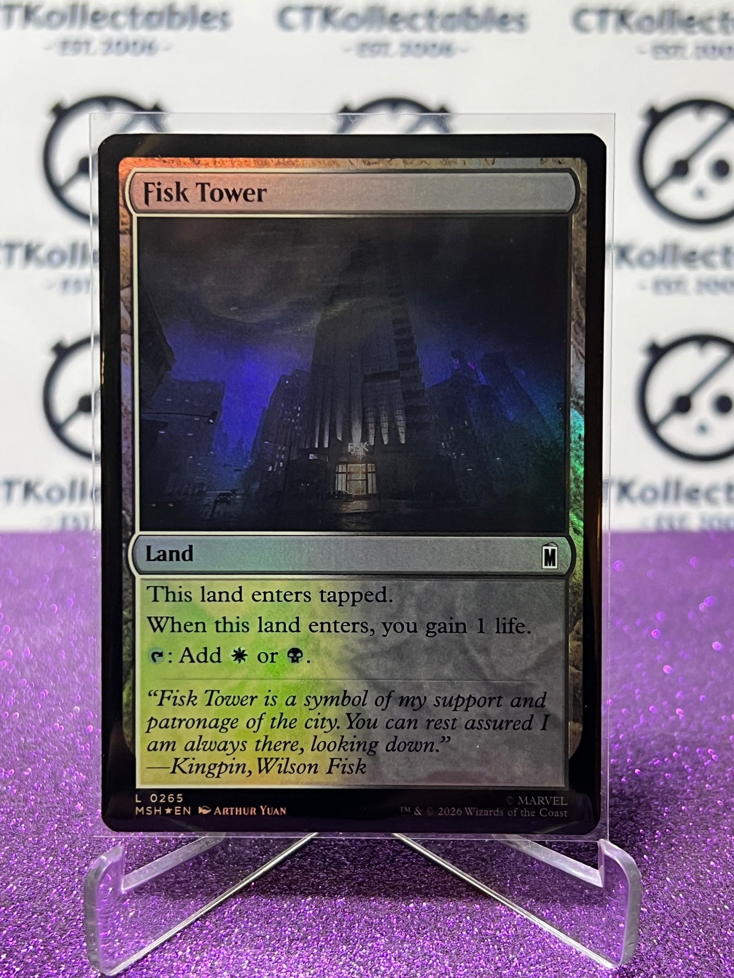 2026 MAGIC THE GATHERING / MARVEL SUPER HEROES FISK TOWER  # L 0265  FOIL CARD