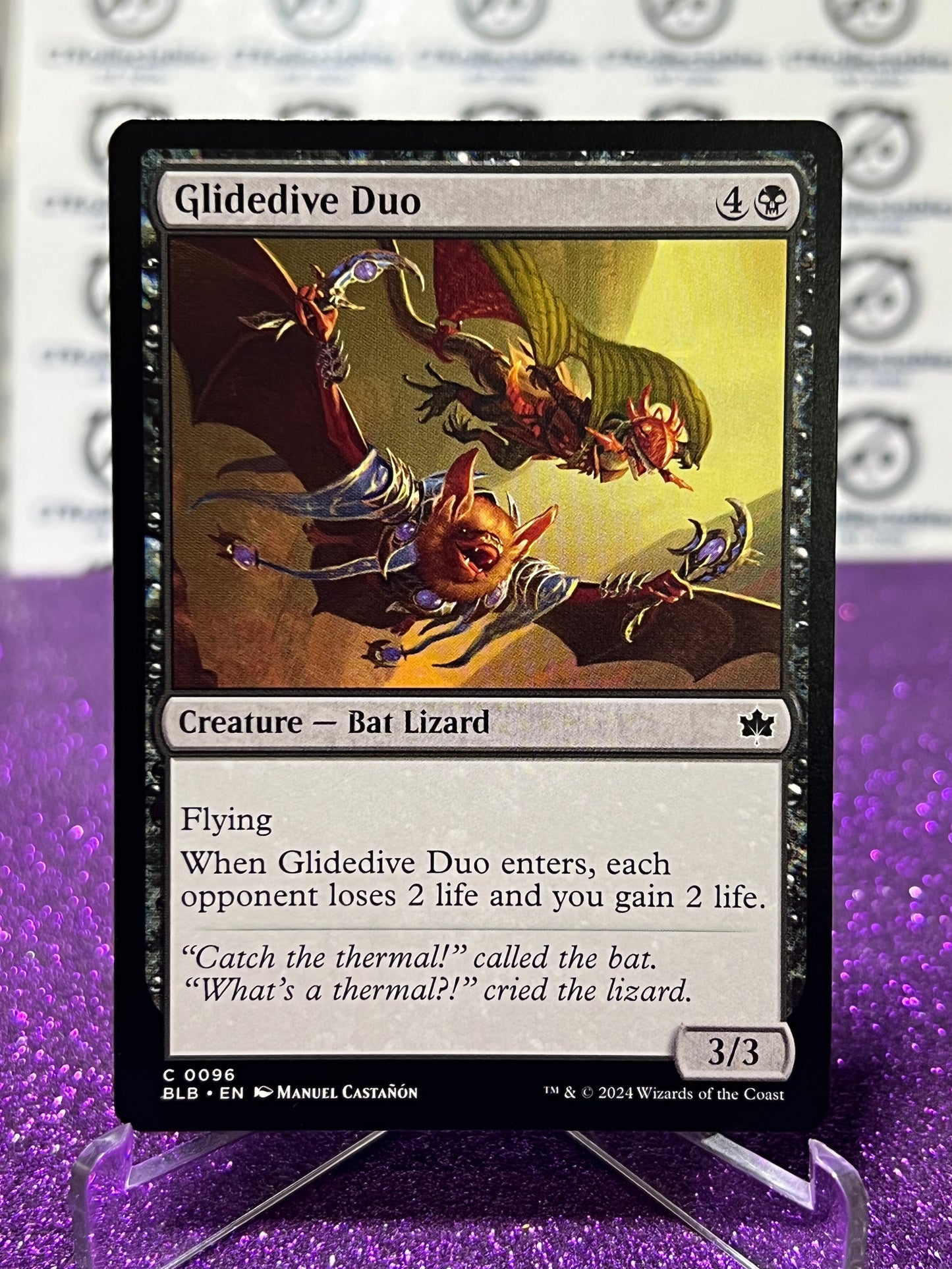 2024 MAGIC THE GATHERING BLOOMBURROW GLIDEDIVE DUO # C 0096 NON-FOIL CREATURE - BAT LIZARD CARD