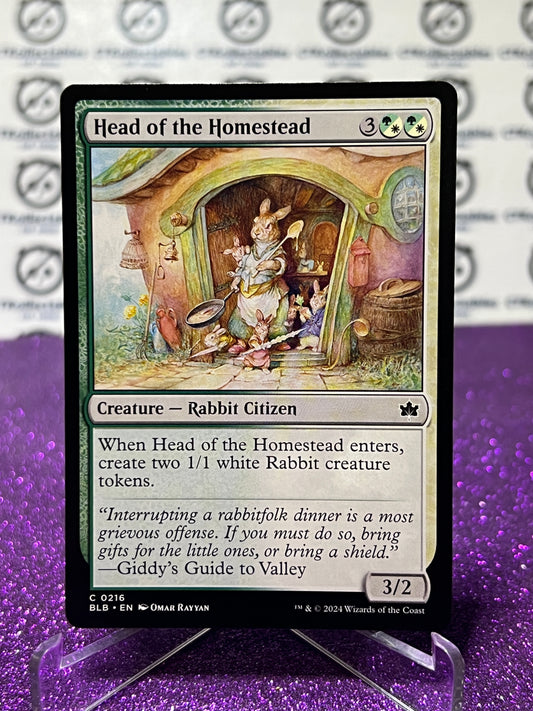 2024 MAGIC THE GATHERING BLOOMBURROW HEAD OF THE HOUSESTEAD # C 0216 NON-FOIL CREATURE - RABBIT CITIZEN CARD