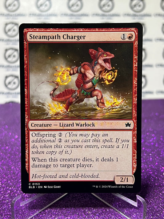 2024 MAGIC THE GATHERING BLOOMBURROW STEAMPATH CHARGER # C 0153 NON-FOIL CREATURE - LIZARD WARLOCK CARD