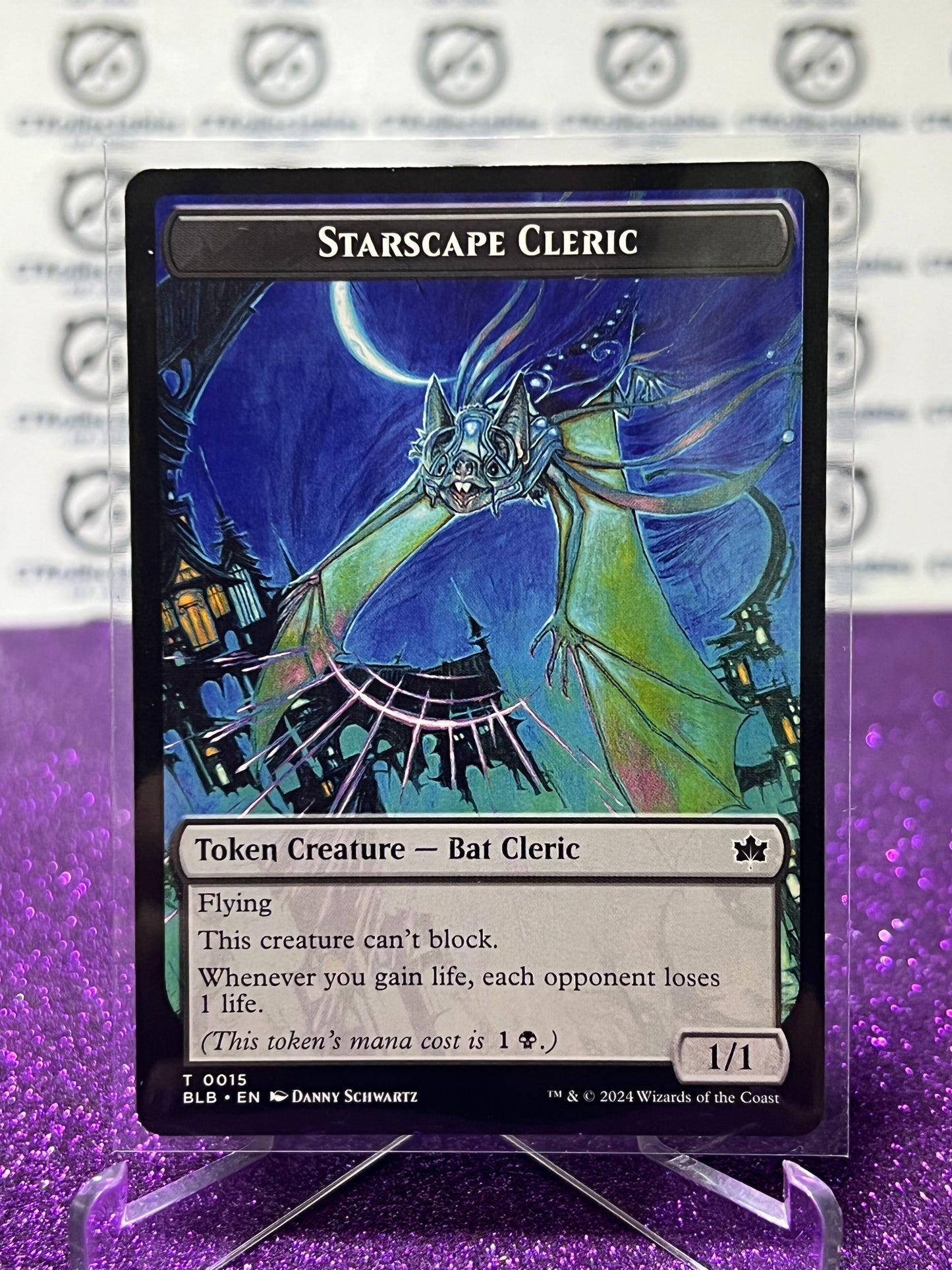 2024 MAGIC THE GATHERING BLOOMBURROW STARSCAPE CLERIC # T 0015 NON-FOIL TOKEN CREATURE-BAT CLERIC CARD