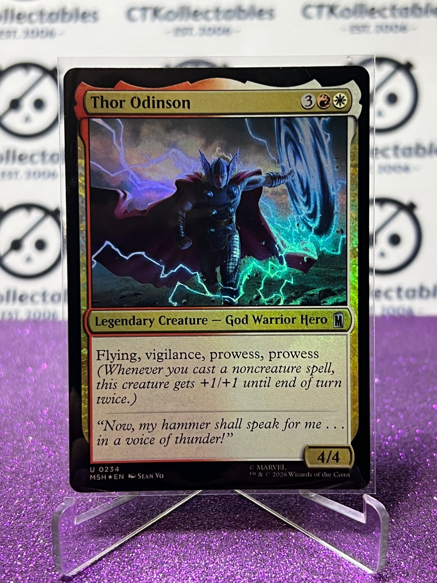 2026 MAGIC THE GATHERING / MARVEL SUPER HEROES THOR ODINSON # U 0234  FOIL CARD