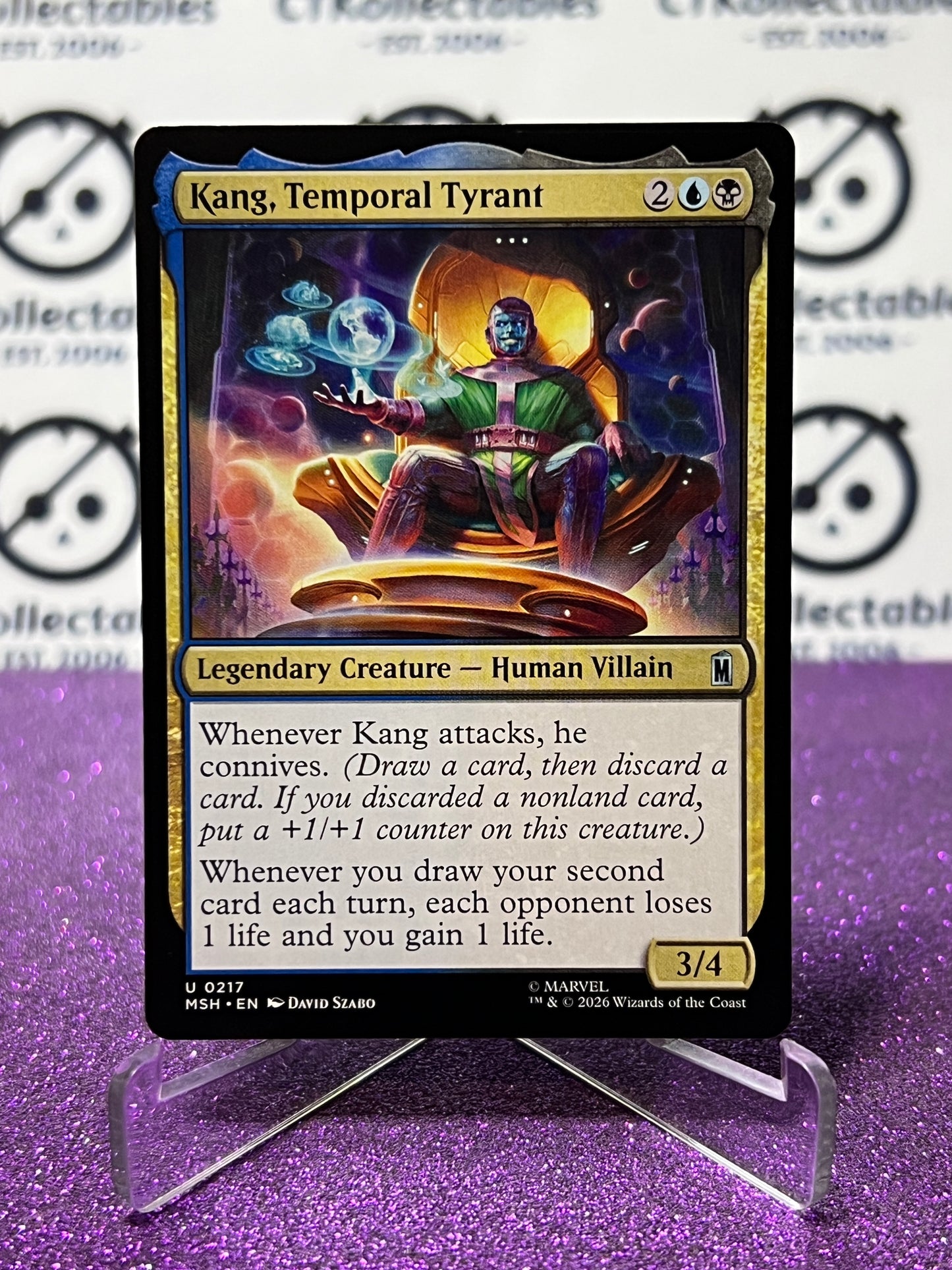 2026 MAGIC THE GATHERING / MARVEL SUPER HEROES KANG, TEMPORAL TYRANT # U 0217  NON-FOIL CARD