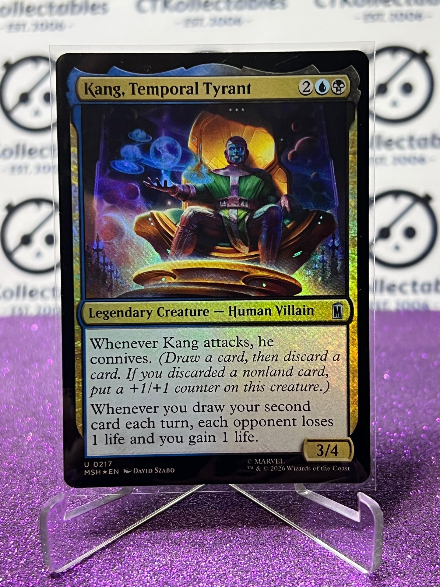 2026 MAGIC THE GATHERING / MARVEL SUPER HEROES KANG, TEMPORAL TYRANT # U 0217  FOIL CARD
