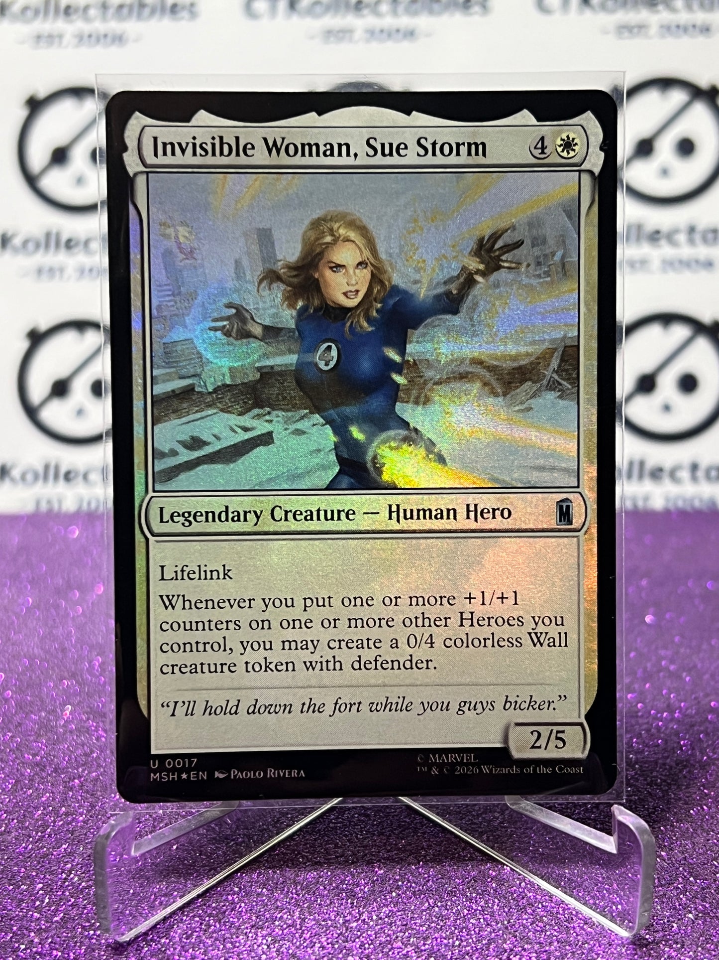 2026 MAGIC THE GATHERING / MARVEL SUPER HEROES INVISIBLE WOMAN, SUE STORM # U 0017 FOIL CARD
