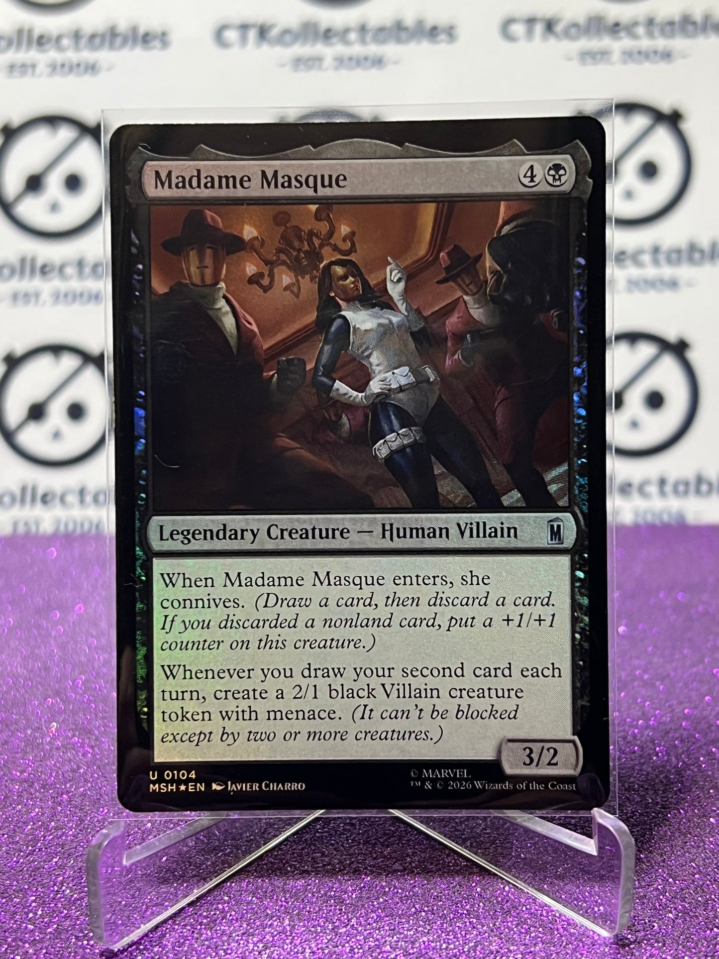 2026 MAGIC THE GATHERING / MARVEL SUPER HEROES MADAME MASQUE # U 0104 FOIL CARD