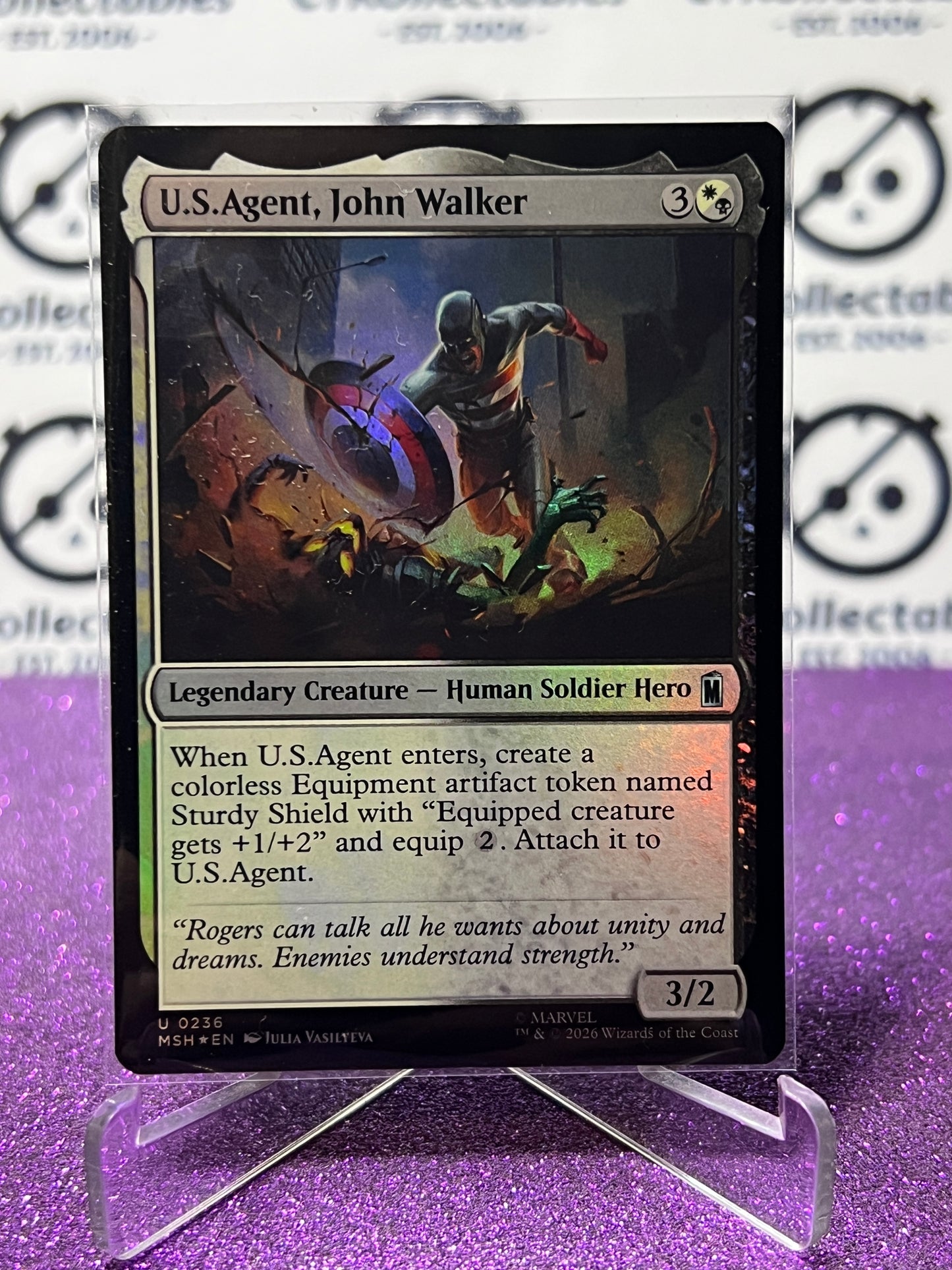 2026 MAGIC THE GATHERING / MARVEL SUPER HEROES U.S.AGENT, JOHN WALKER # U 0236 FOIL CARD