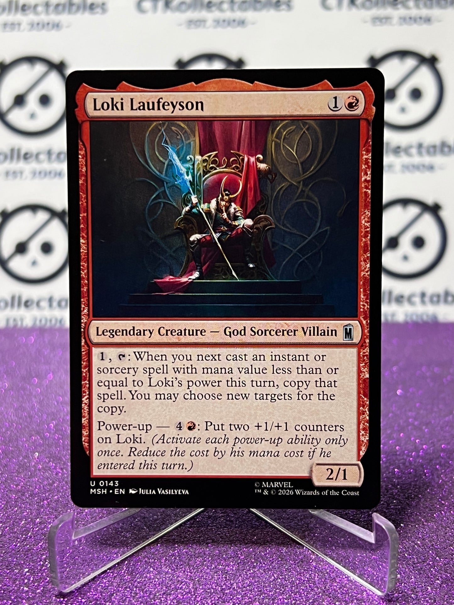 2026 MAGIC THE GATHERING / MARVEL SUPER HEROES LOKI LAUFEYSON # U 0143 NON-FOIL CARD