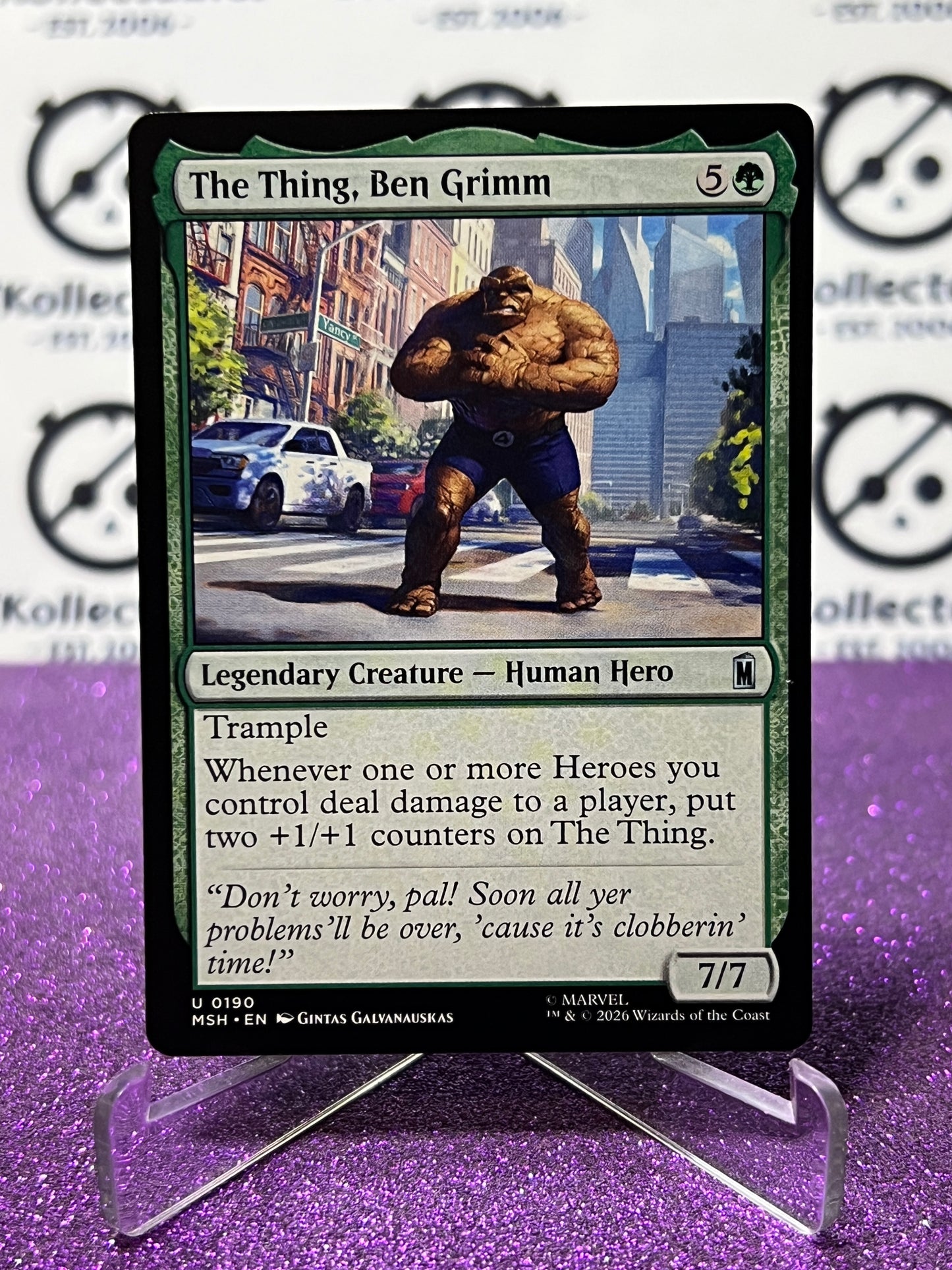2026 MAGIC THE GATHERING / MARVEL SUPER HEROES THE THING, BEN GRIMM # U 0190 NON-FOIL CARD